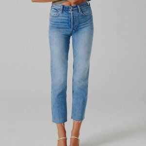 Aritzia Denim Forum The Arlo High Rise Straight 28L - Size 24 Picture this Bleu